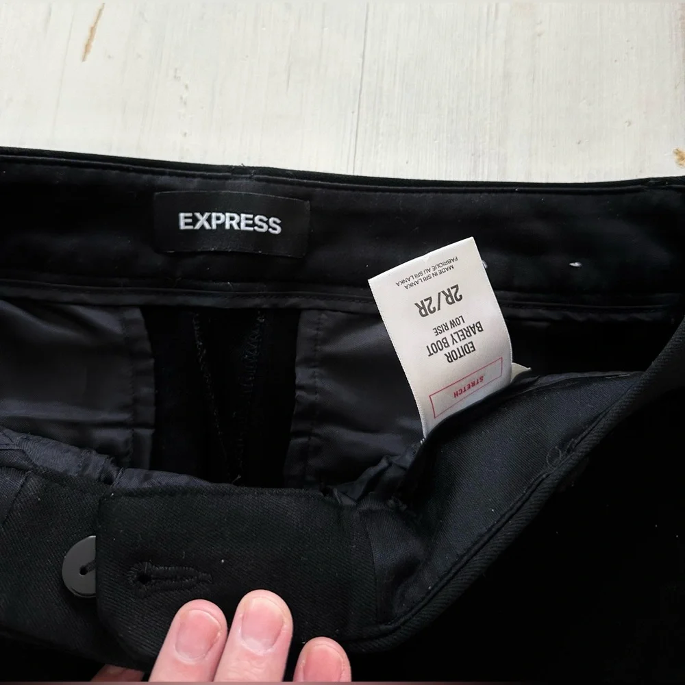 Express Black Dress Pants editor pants size 2 work stretch - Picture 2 of 5